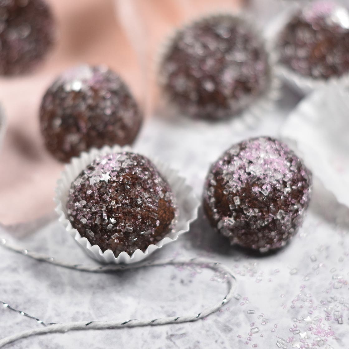 Sparkling Rosé Chocolate Truffles