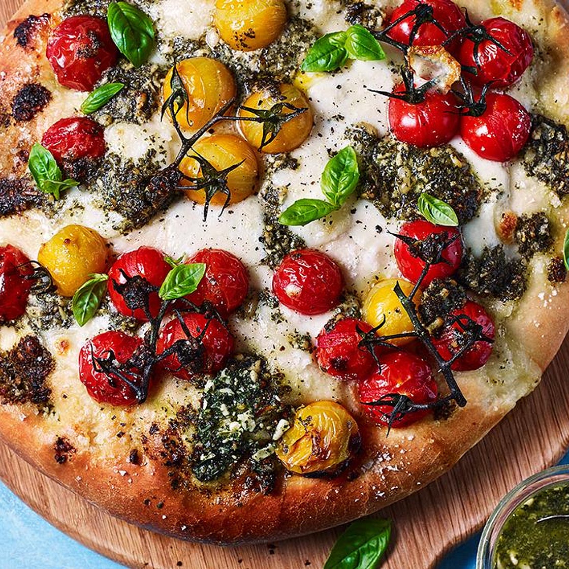 Summer caprese focaccia