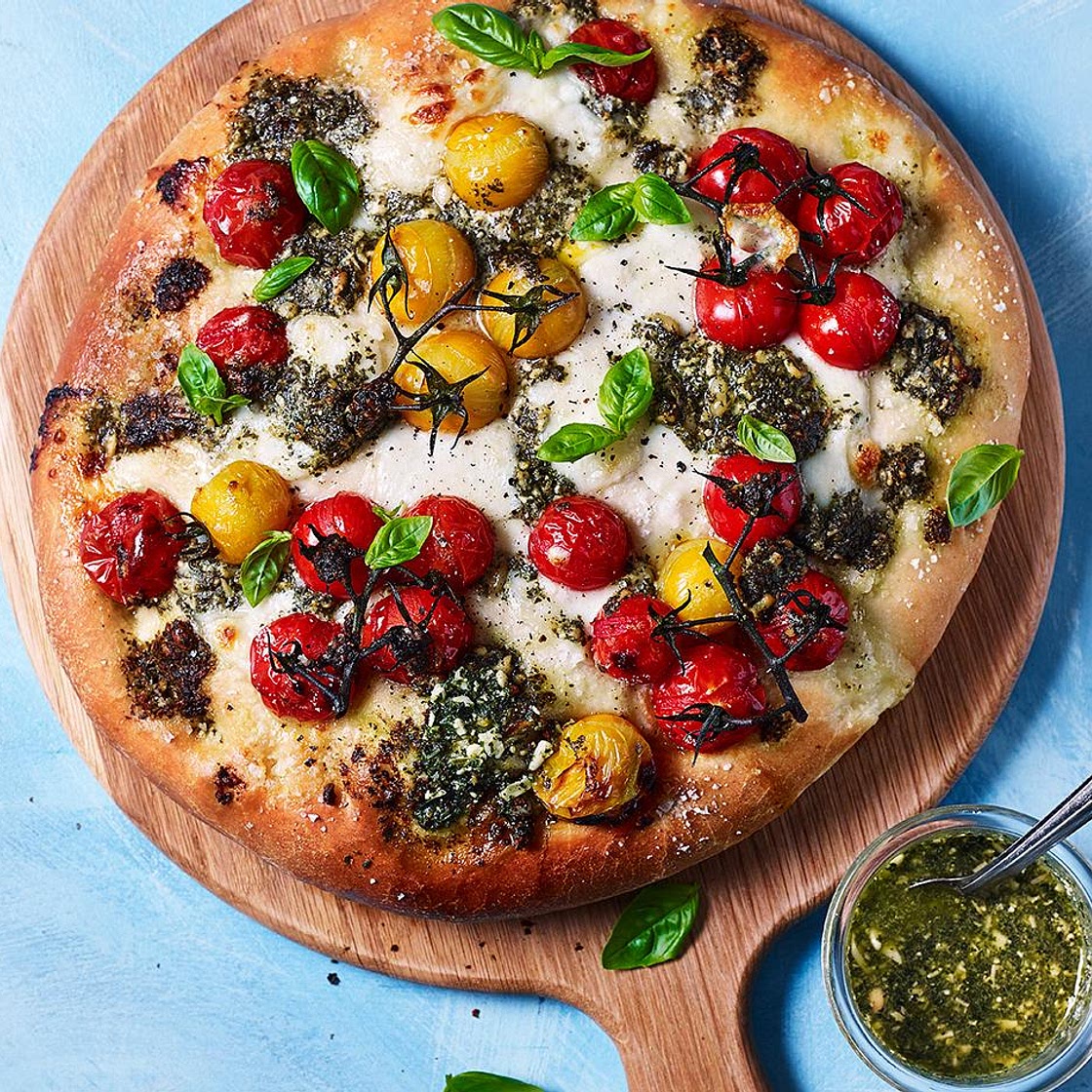 Summer caprese focaccia