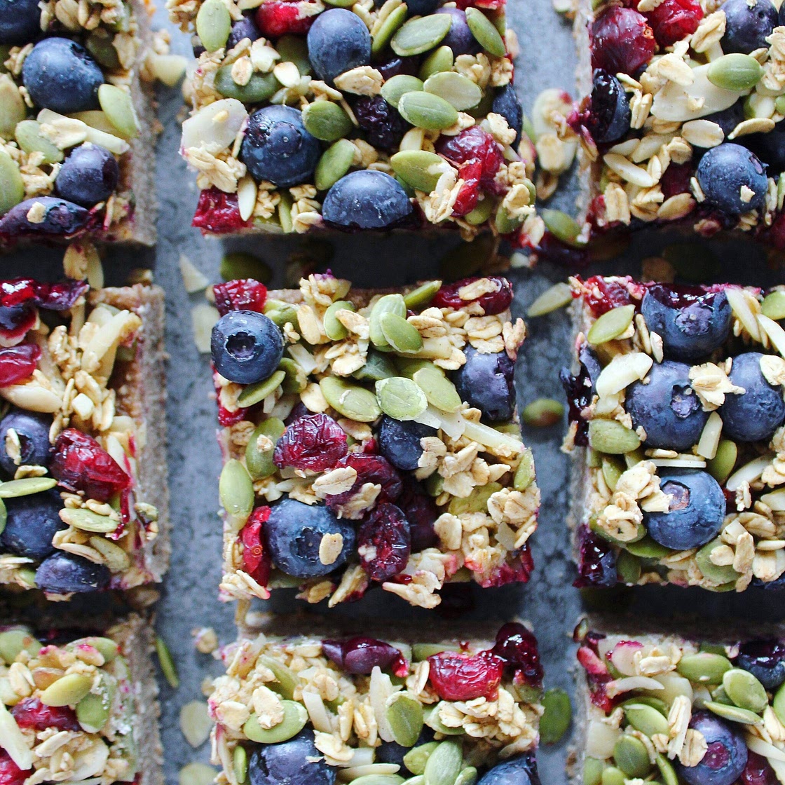Gluten and Dairy Free Blueberry Oat Breakfast Bars