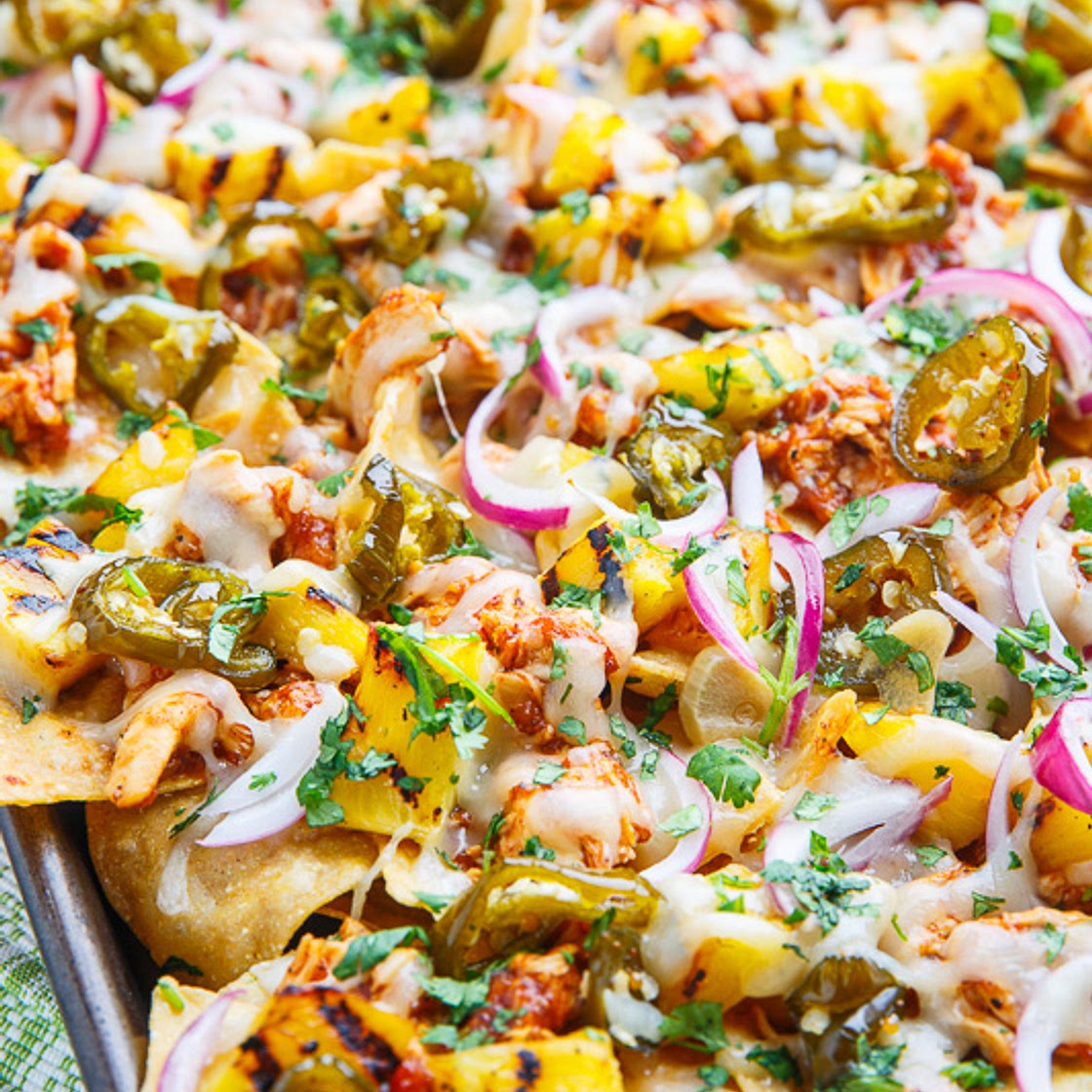 BBQ Chicken and Grilled Pineapple Nachos