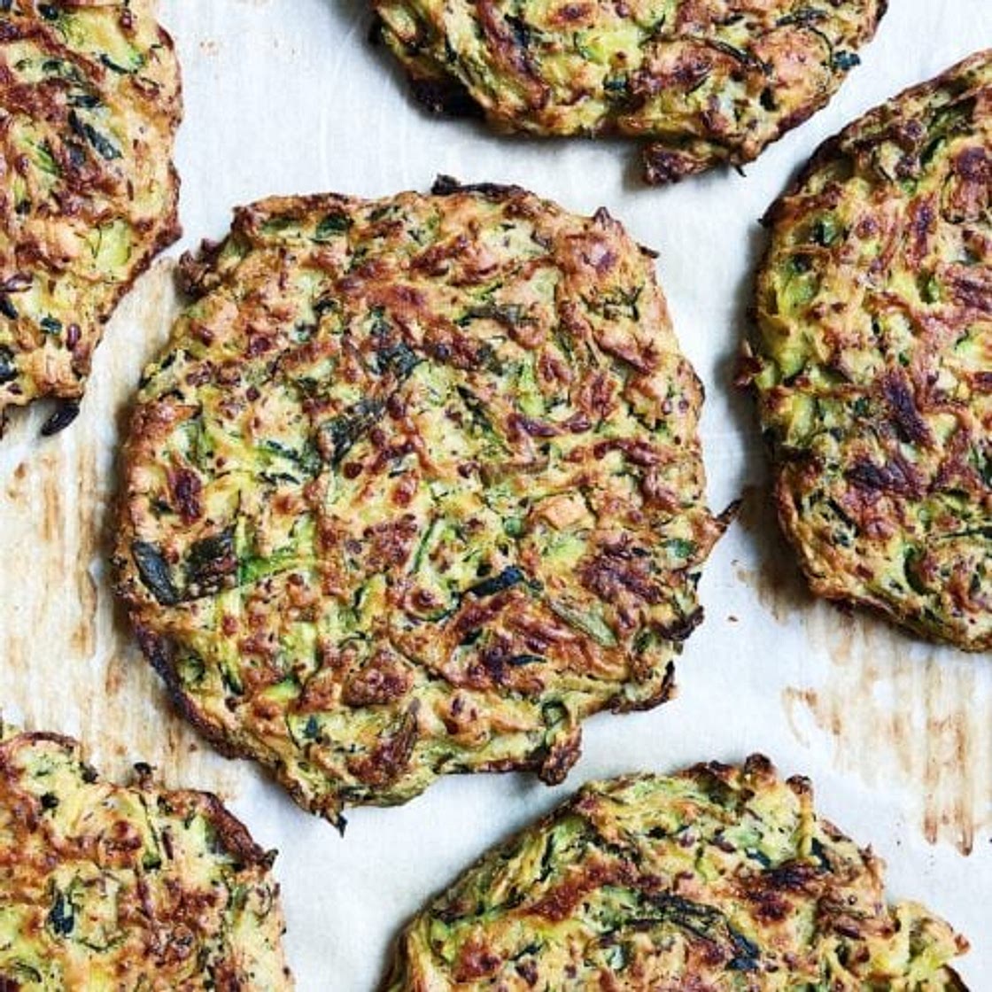 Baked Zucchini Fritters with Lemon and Basil