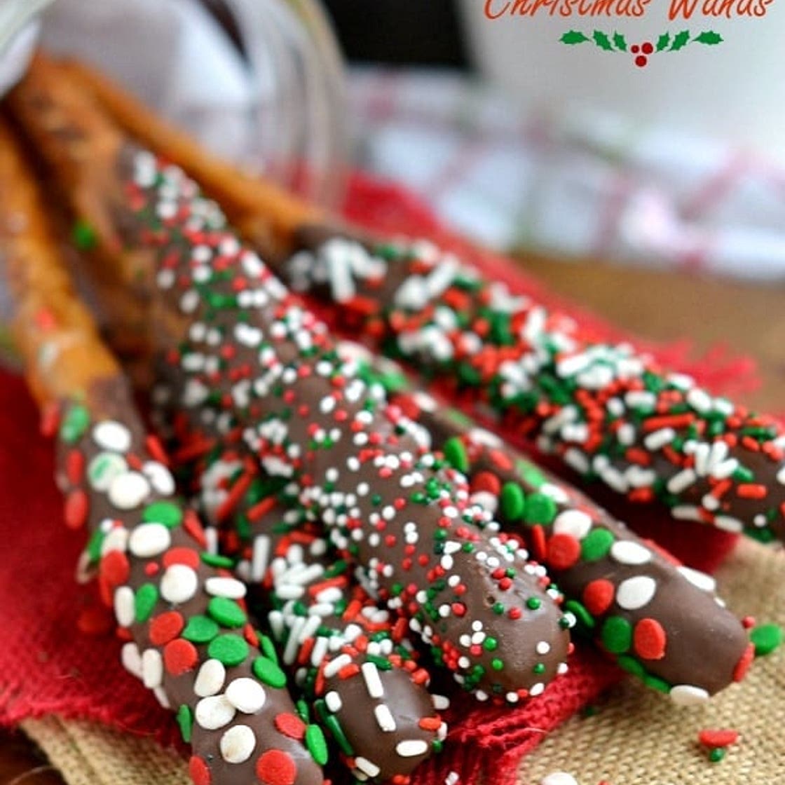 Chocolate Caramel Christmas Wands