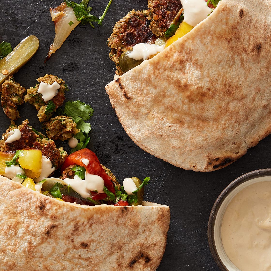 Baked Falafel Sandwiches