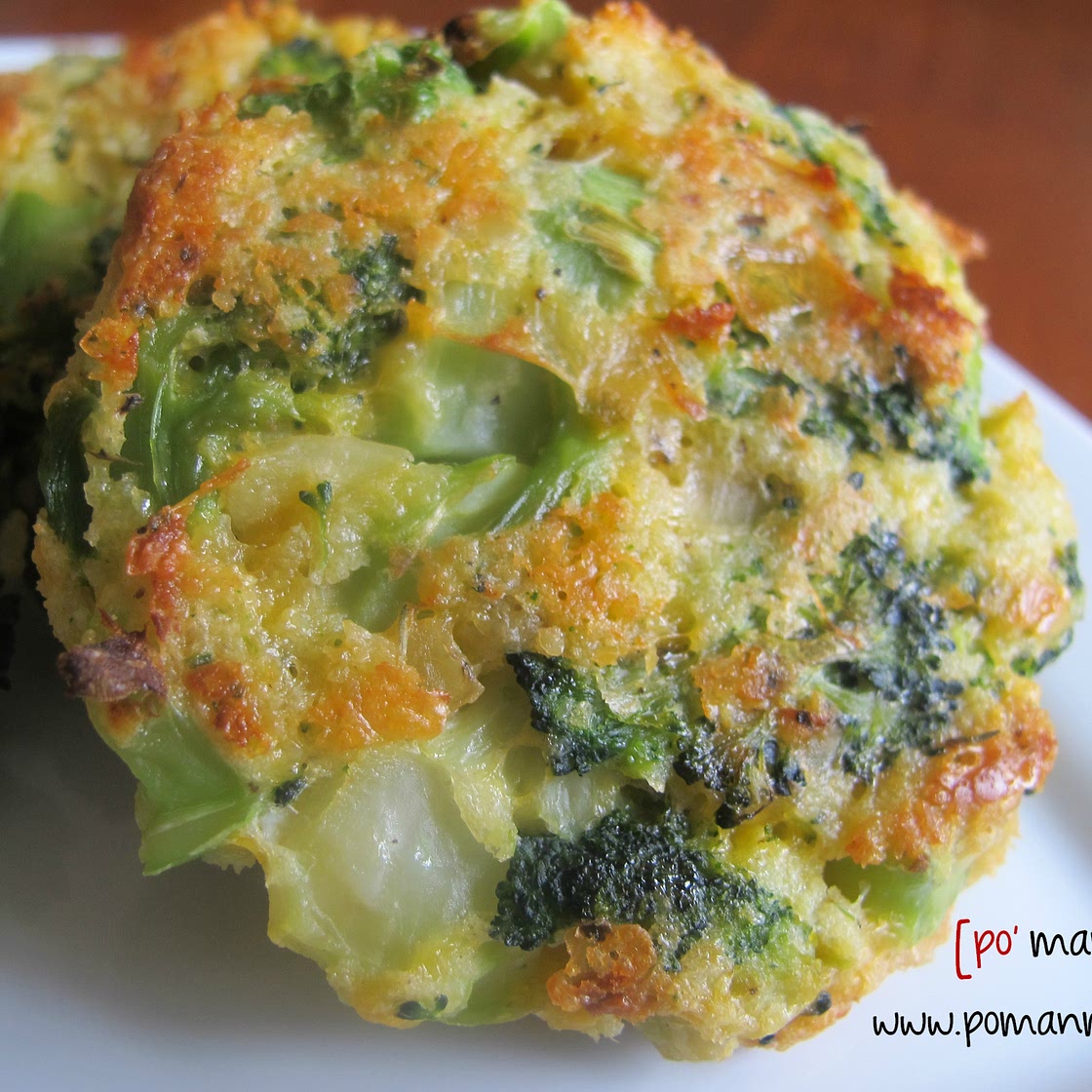 cheesy roasted broccoli patties