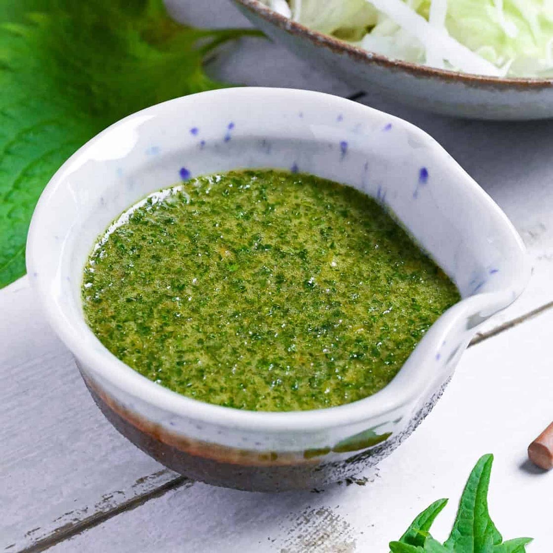 Japanese Shiso Dressing (Perilla Leaves Salad Dressing)