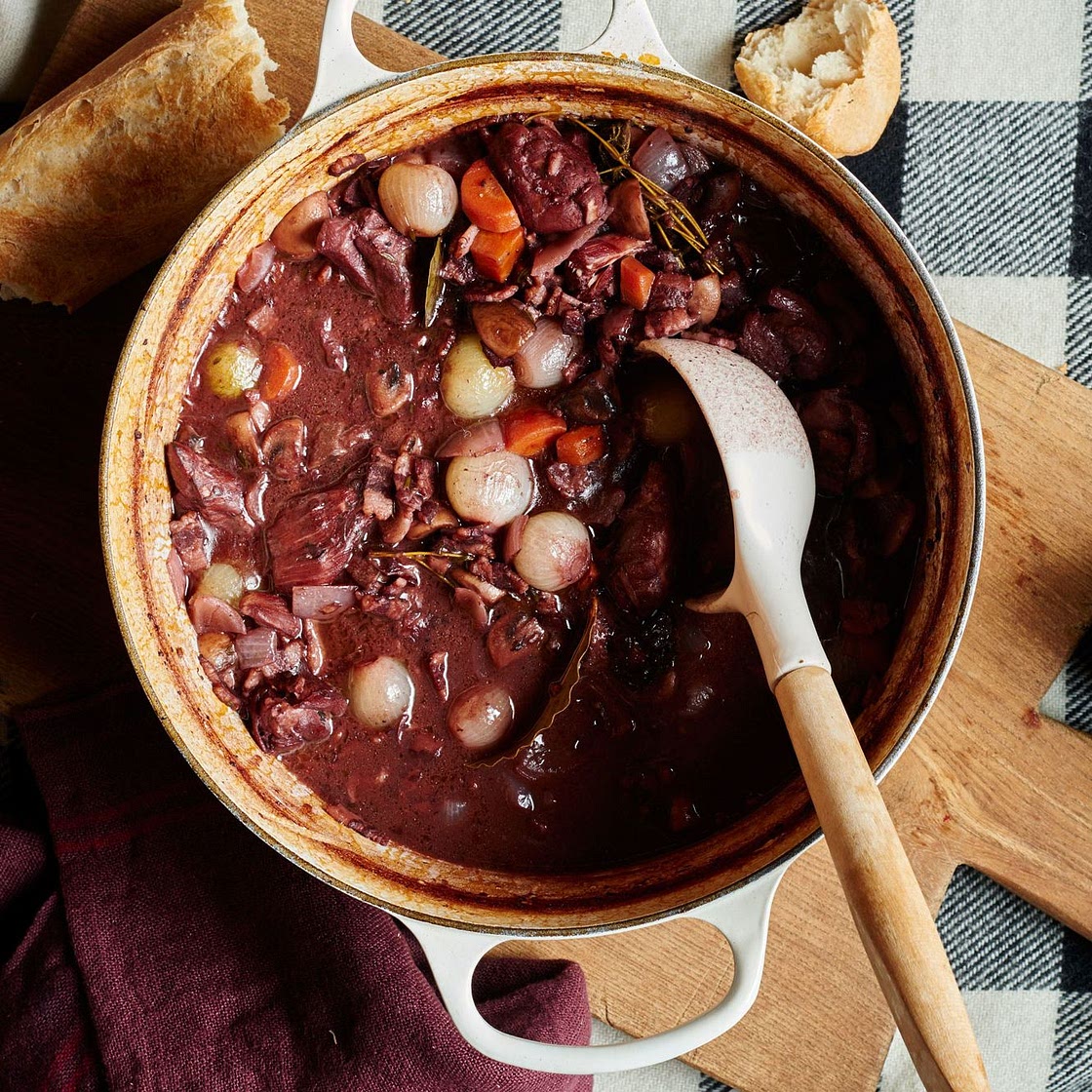 Coq au Vin With Cocoa Powder