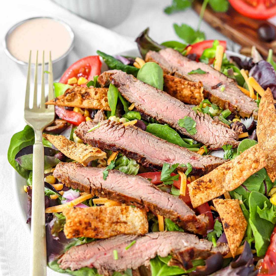 Healthy Southwest Flank Steak Salad