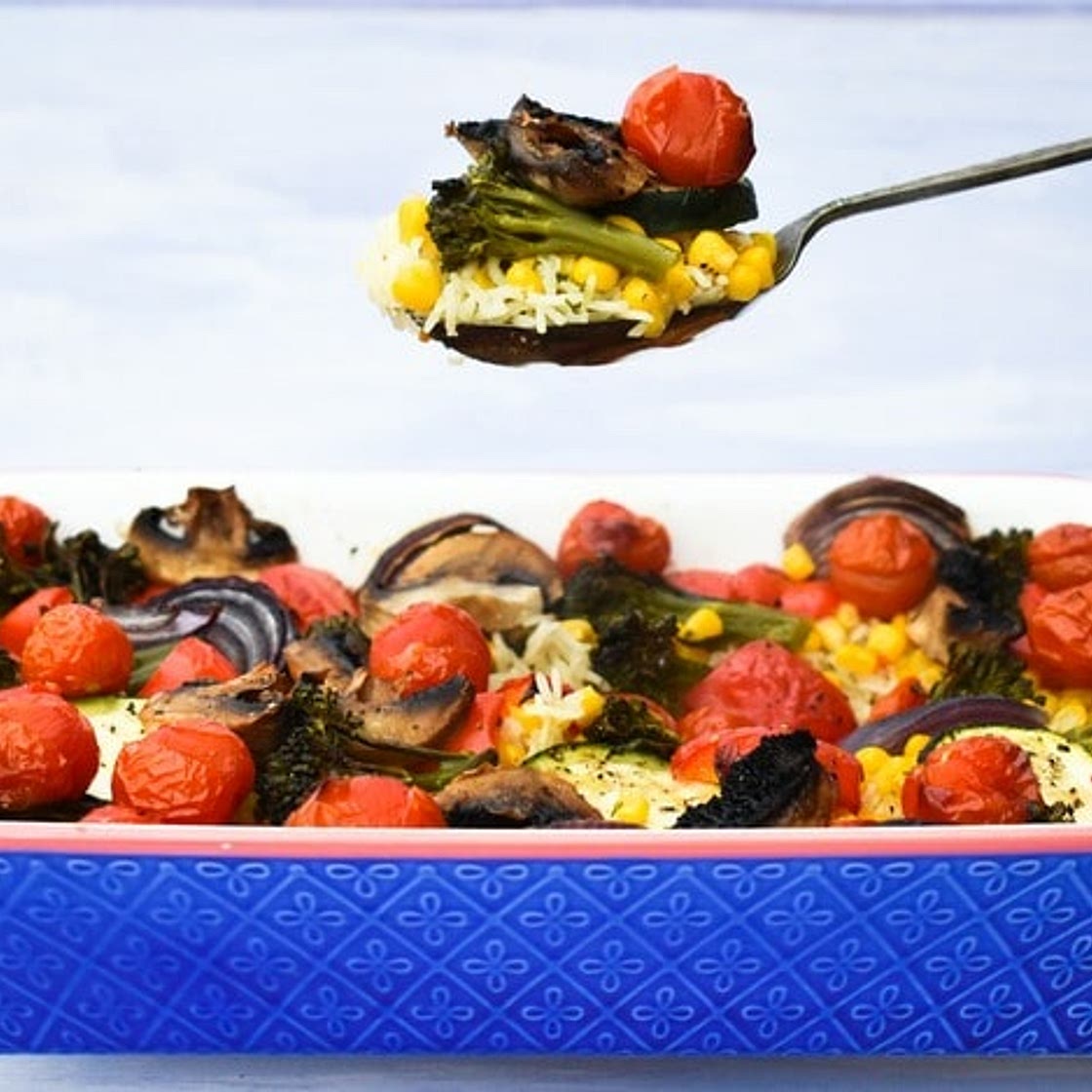 Roasted Vegetable Rice Bake