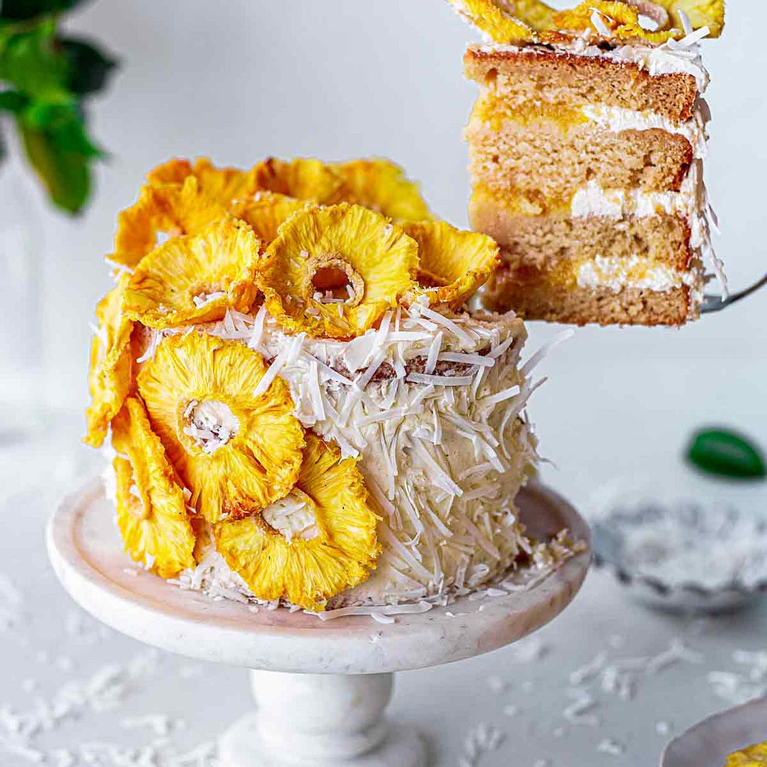 Vegan Pina Colada Cake