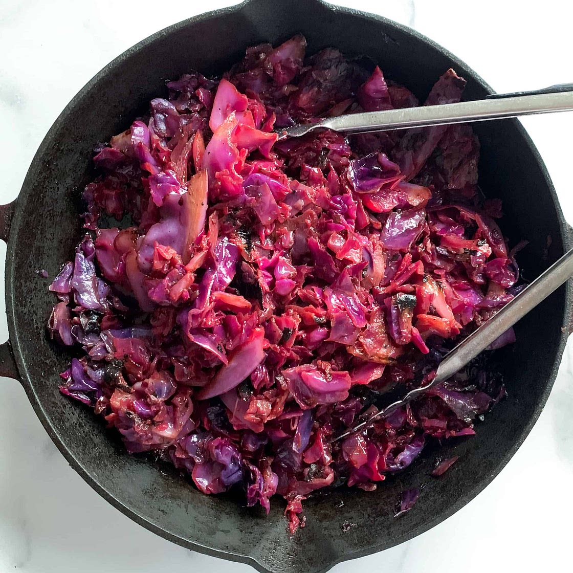 Simply Pan Roasted Red Cabbage