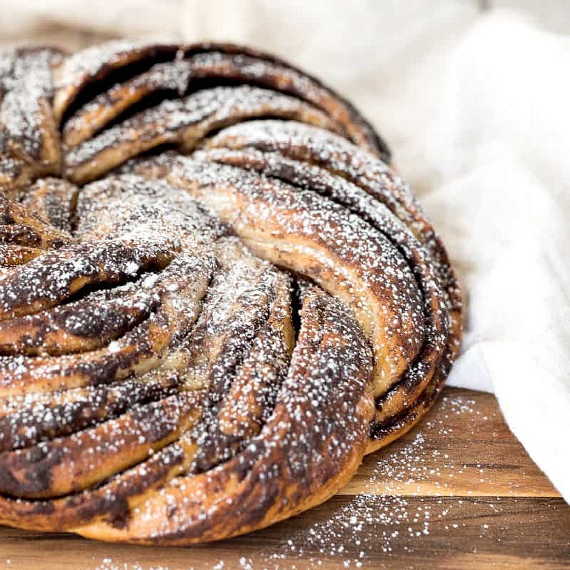 Sourdough Cinnamon Roll Twist Bread