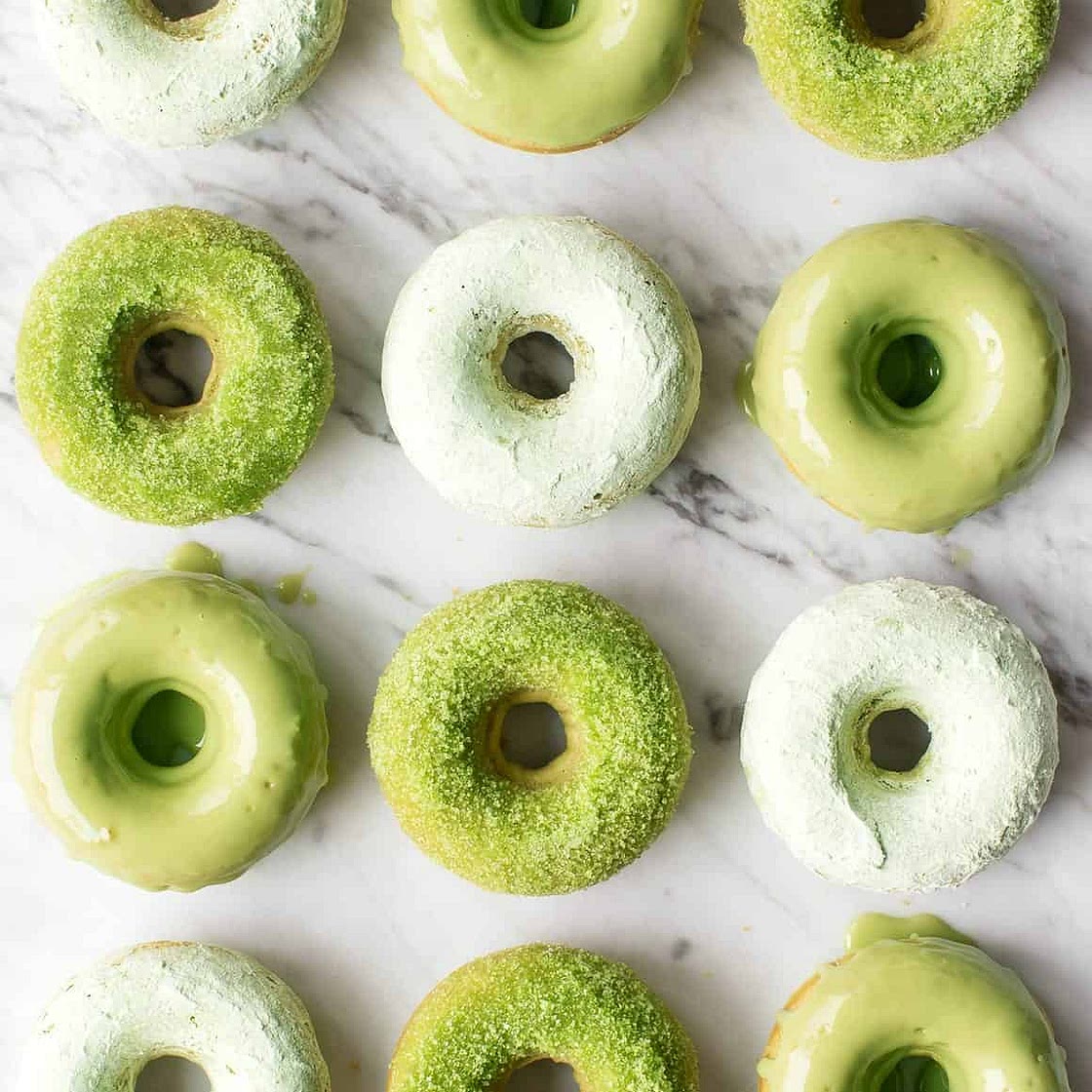 Matcha Baked Doughnuts
