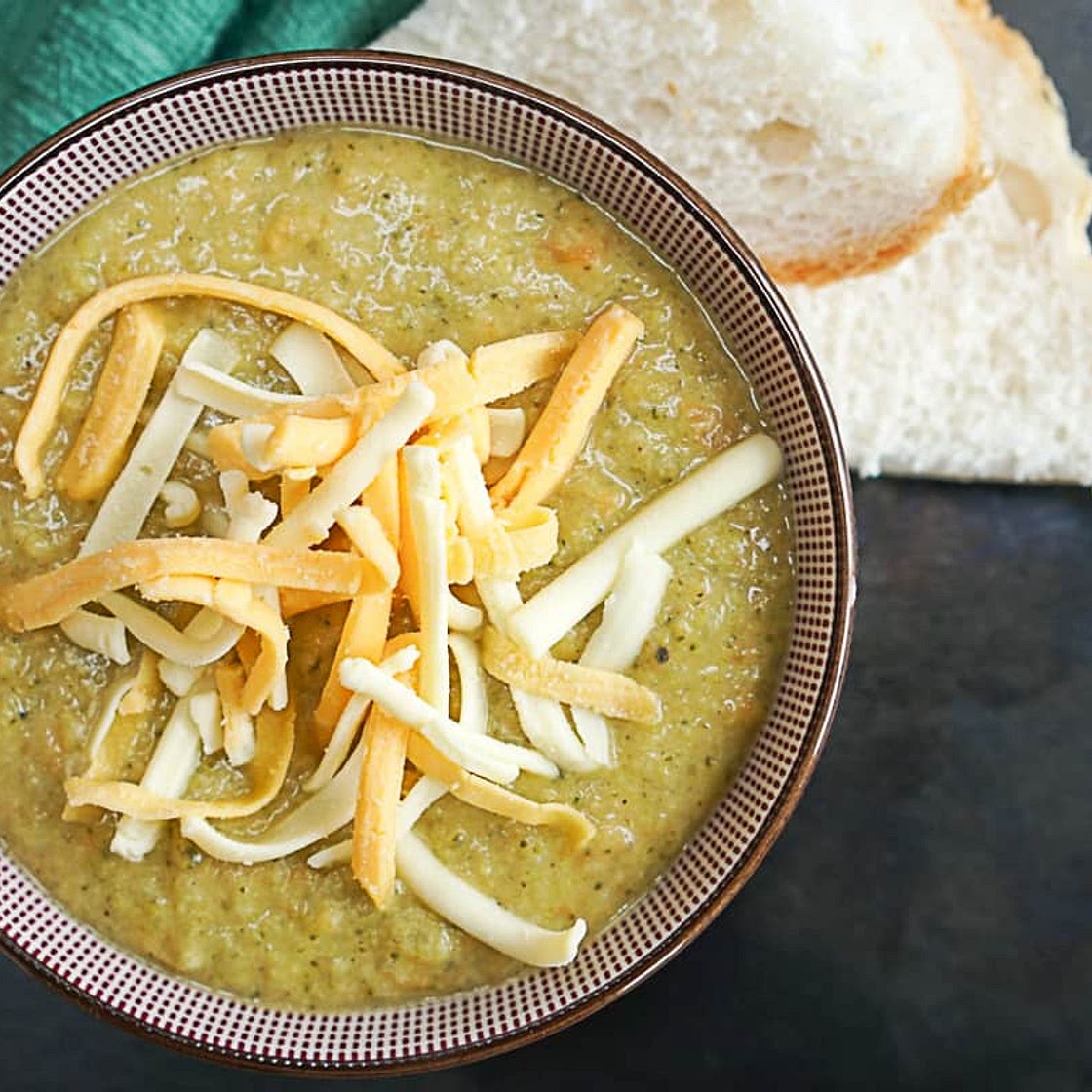 Healthy Broccoli Cheddar Soup With White Beans