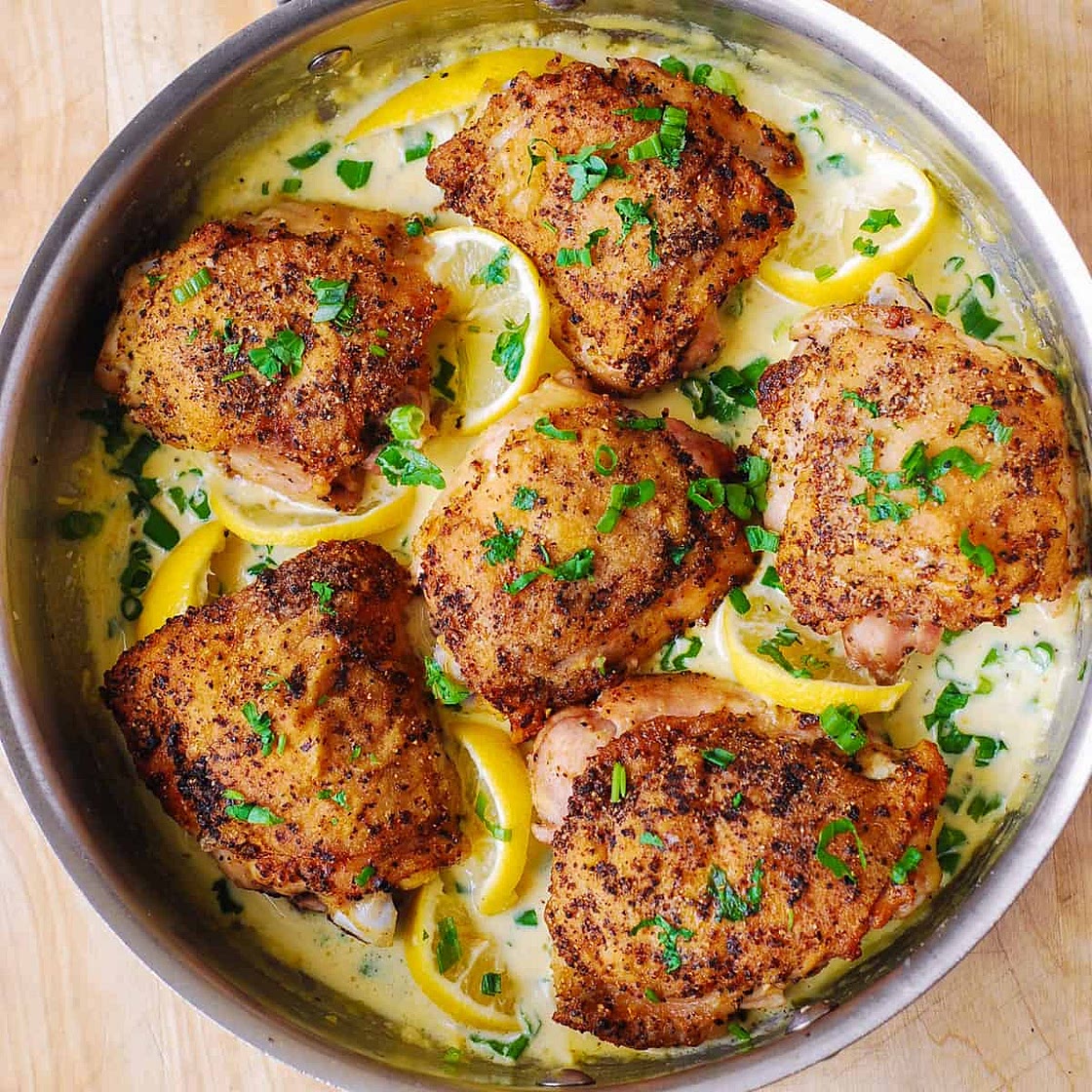 Lemon Pepper Chicken with Creamy Garlic-Lemon Sauce