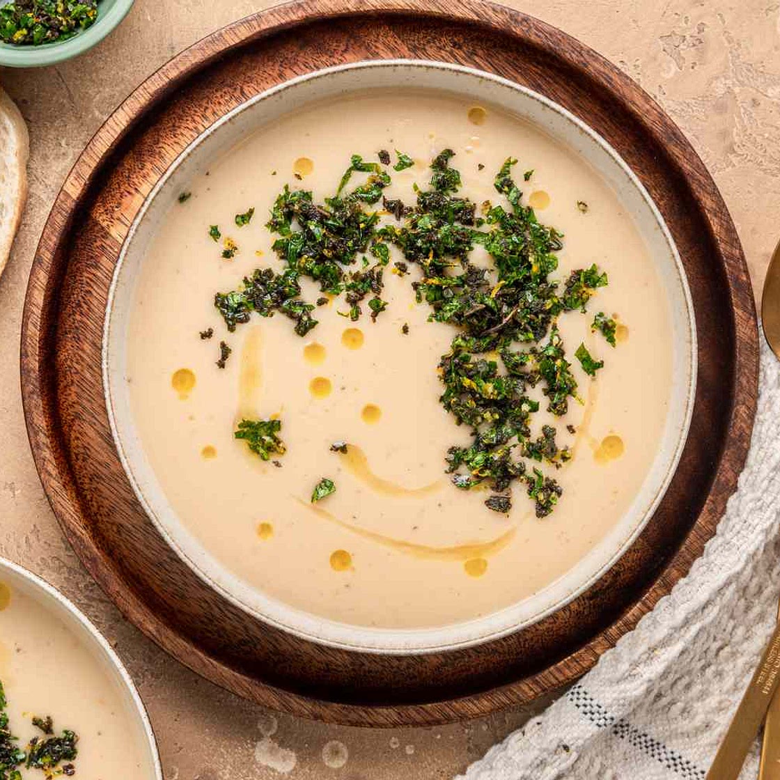 Creamy White Bean Soup with Sage Gremolata
