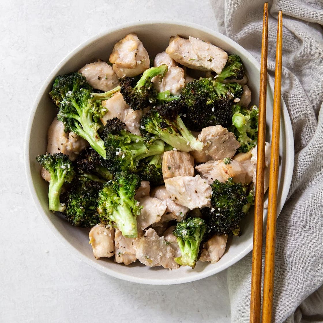 Air Fryer Chicken and Broccoli