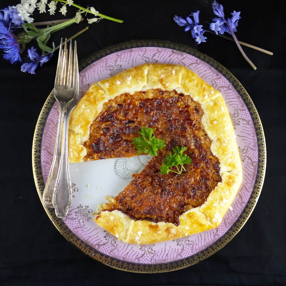 Västerbotten Cheese and Red Onion Spelt Galette