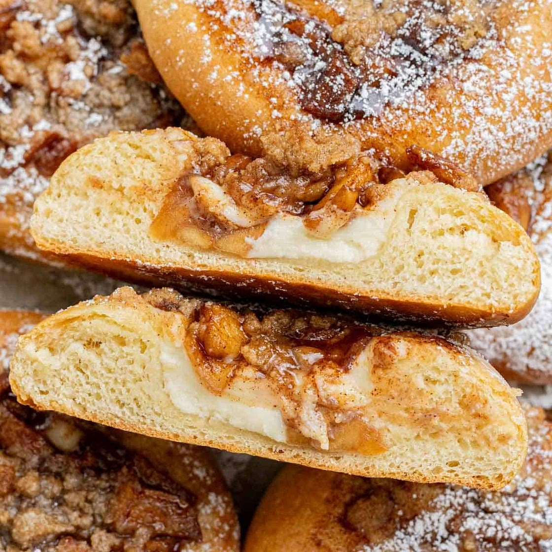 Apple Cheesecake Brioche Buns