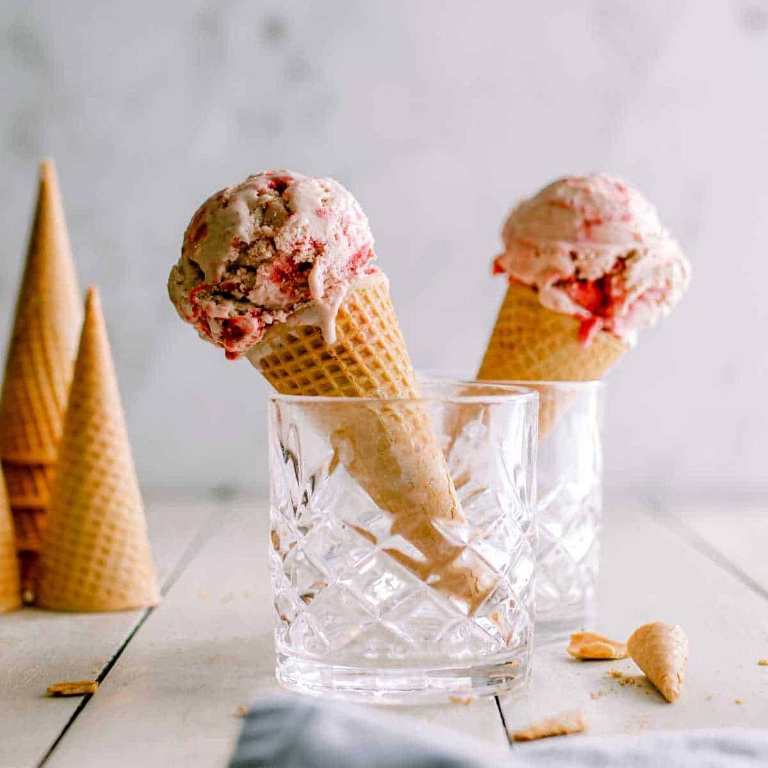 Strawberry Mint Ice Cream