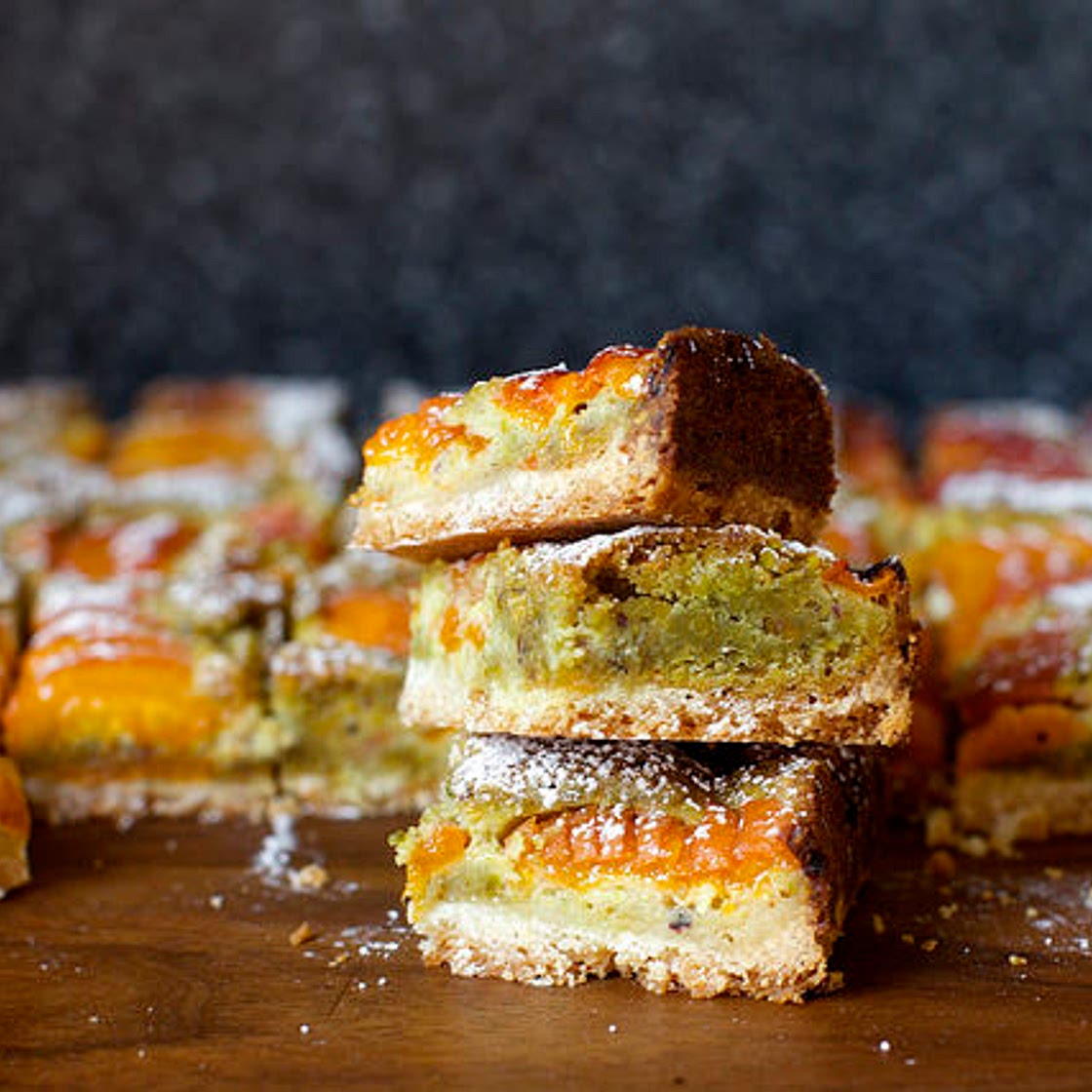apricot pistachio squares