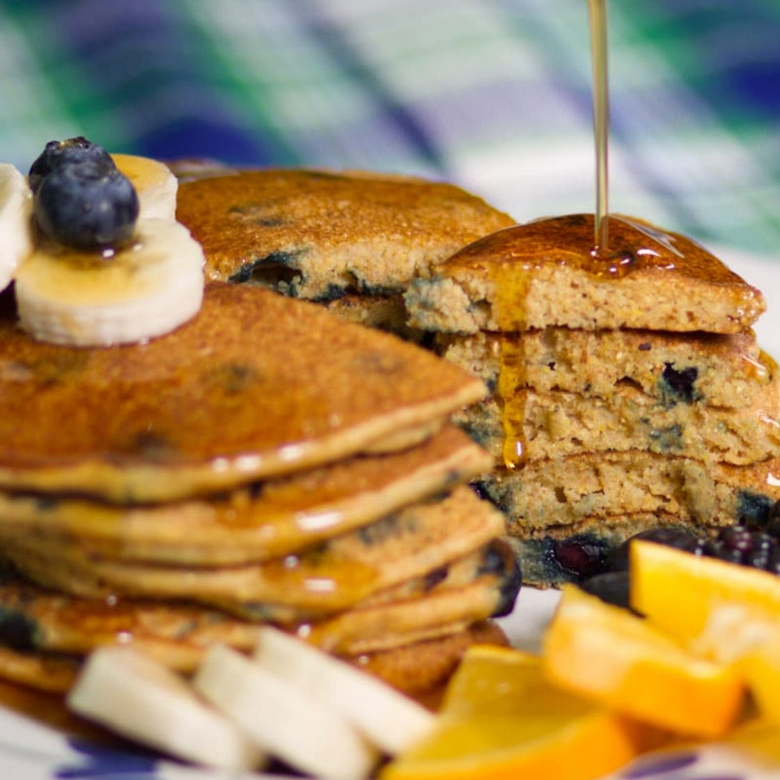 Blueberry Cornmeal Pancakes