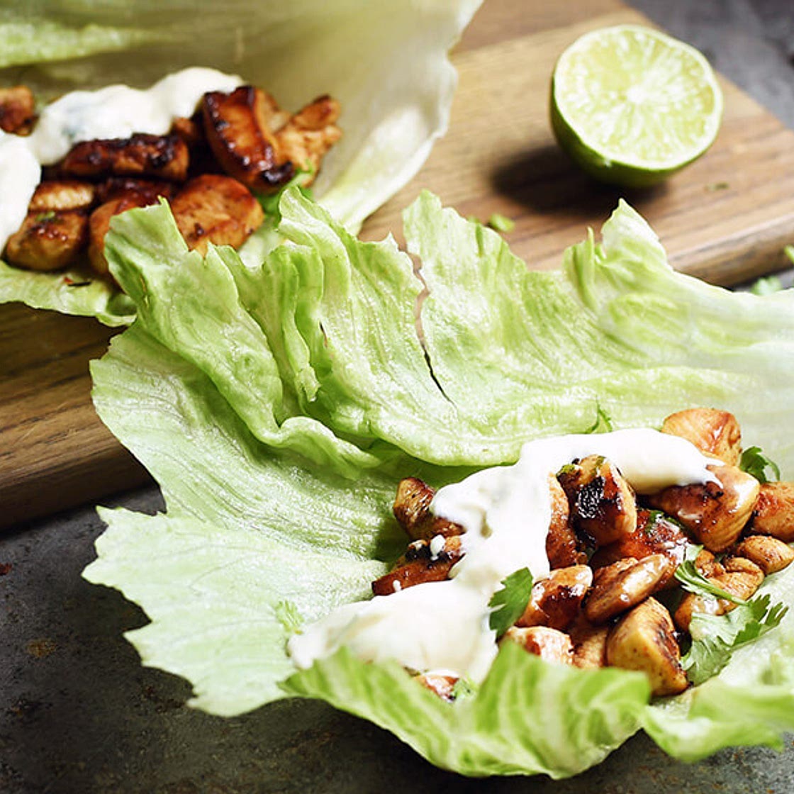 Chili Lime Chicken Lettuce Wraps