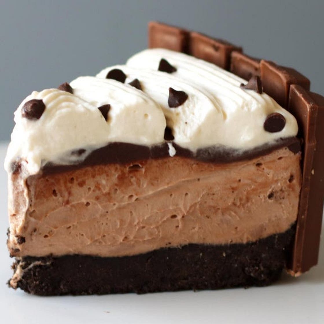 No-Bake Chocolate Cheesecake with Kit Kats