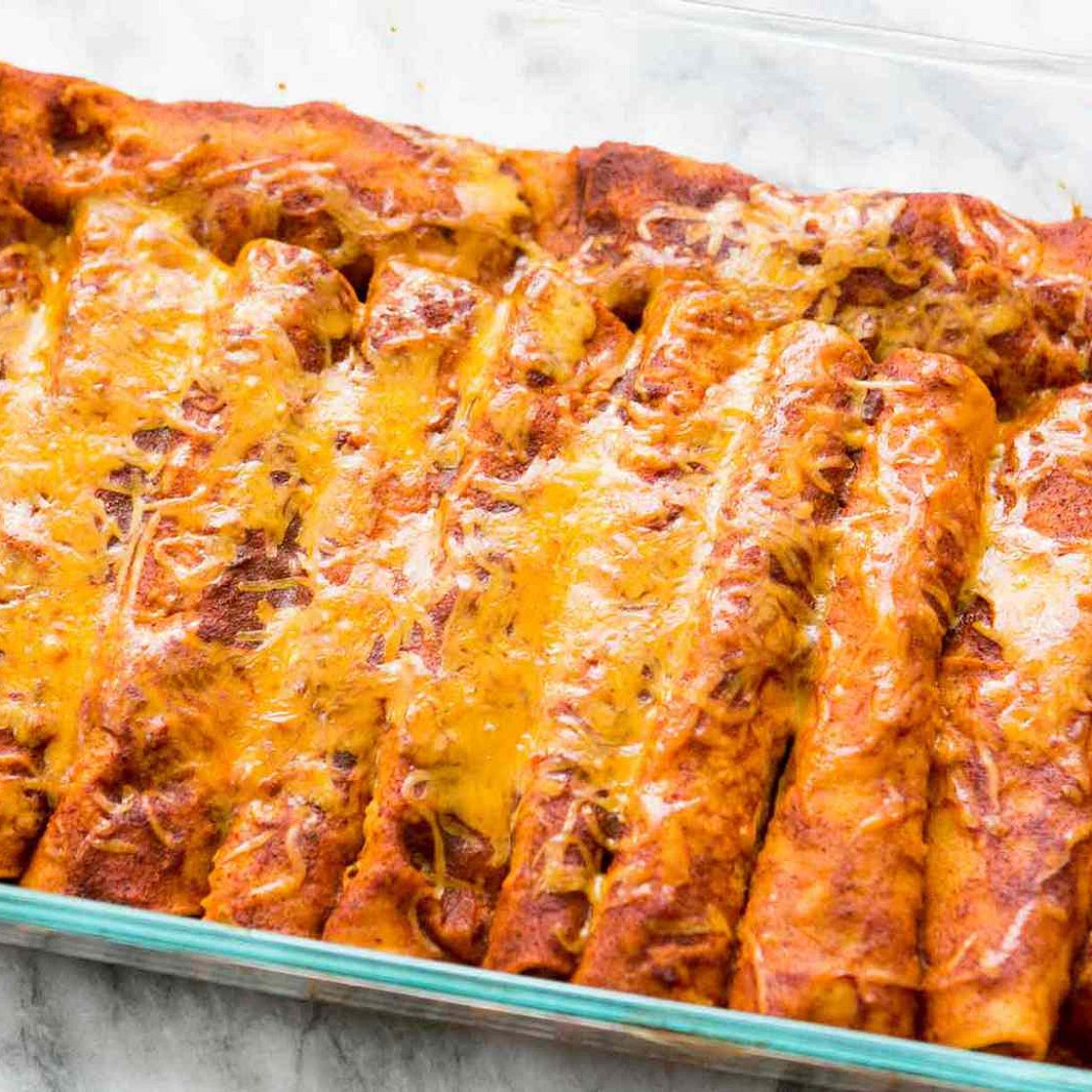 Red Chili Chicken Enchiladas