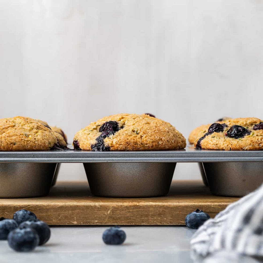 Easy Zucchini Blueberry Muffins