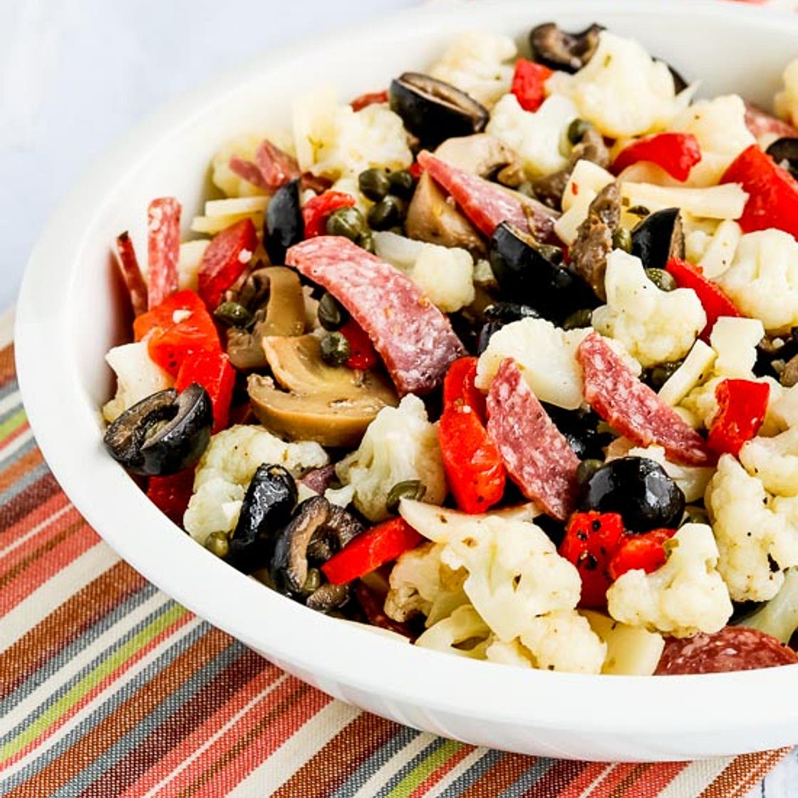 Marinated Cauliflower Antipasto Salad