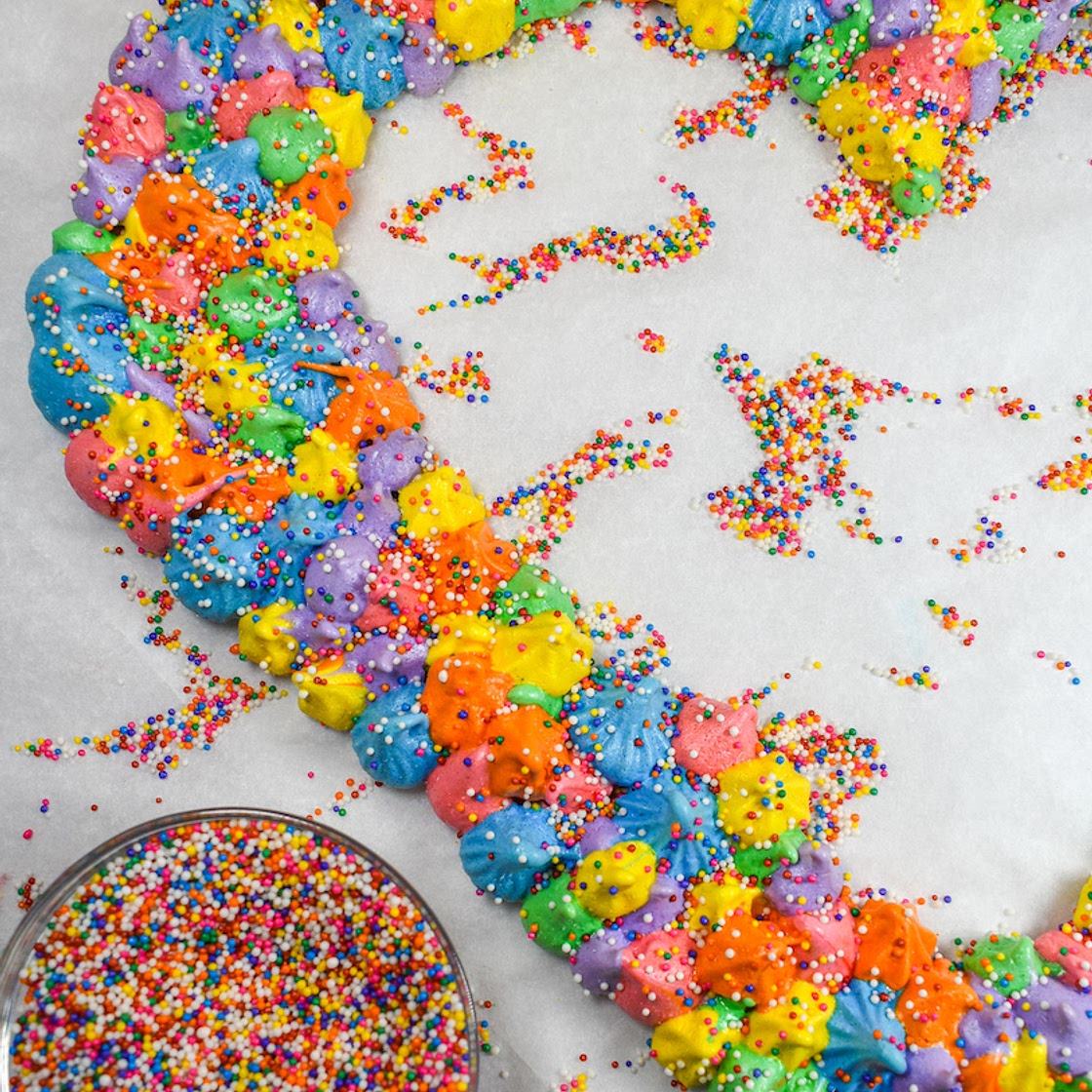 Rainbow Meringue Wreath