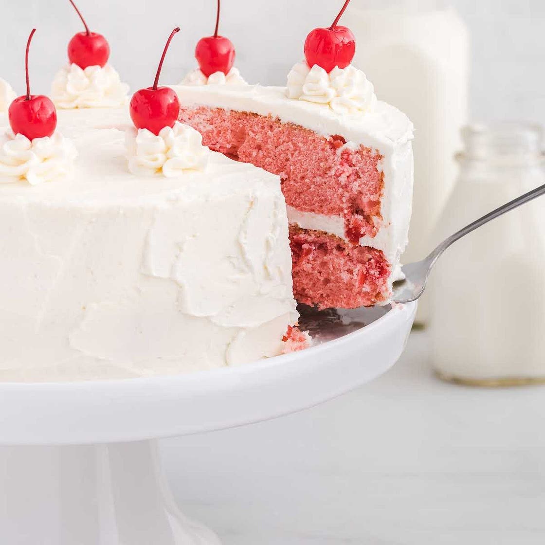 Homemade Cherry Chip Cake