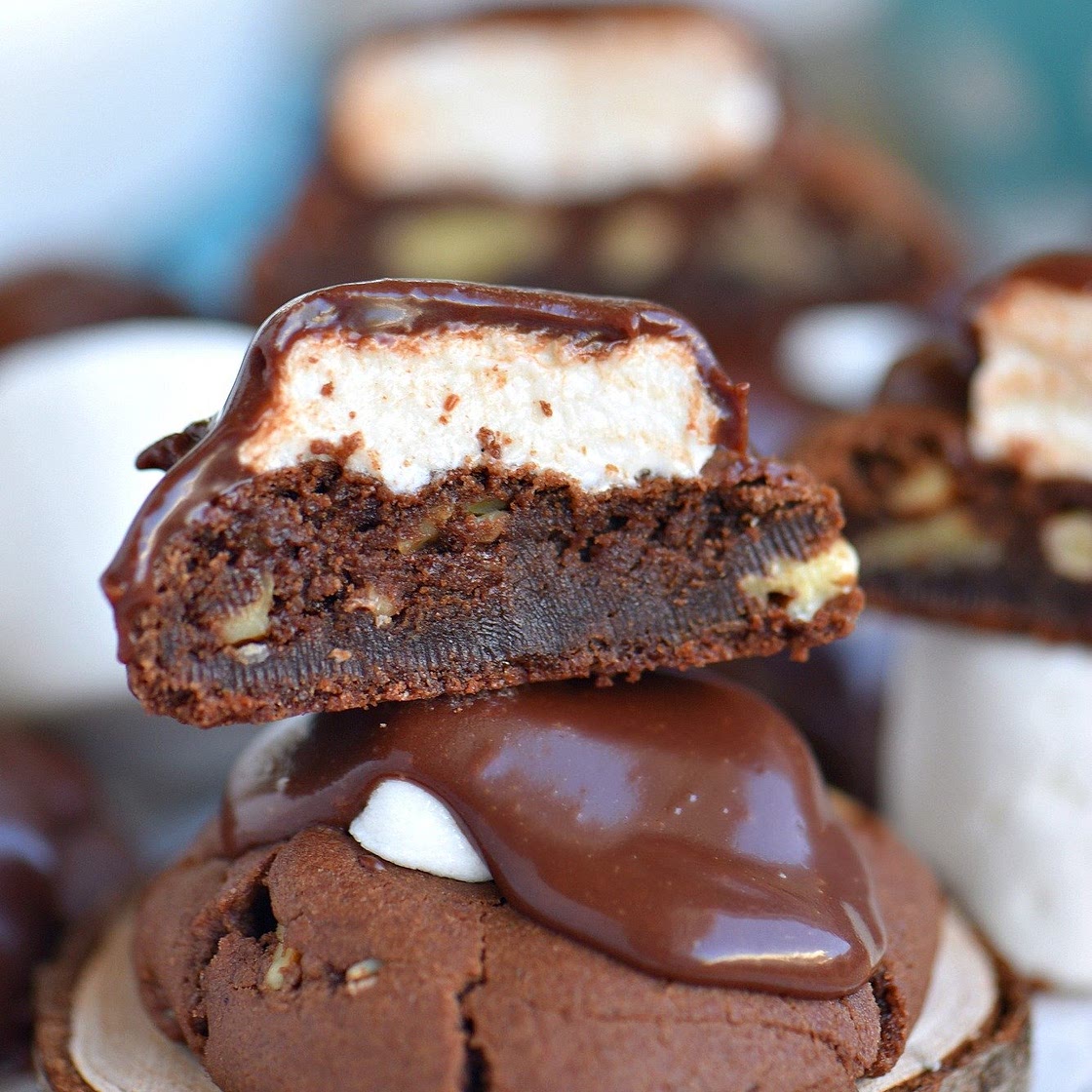 Chocolate Peanut Butter Marshmallow Clouds