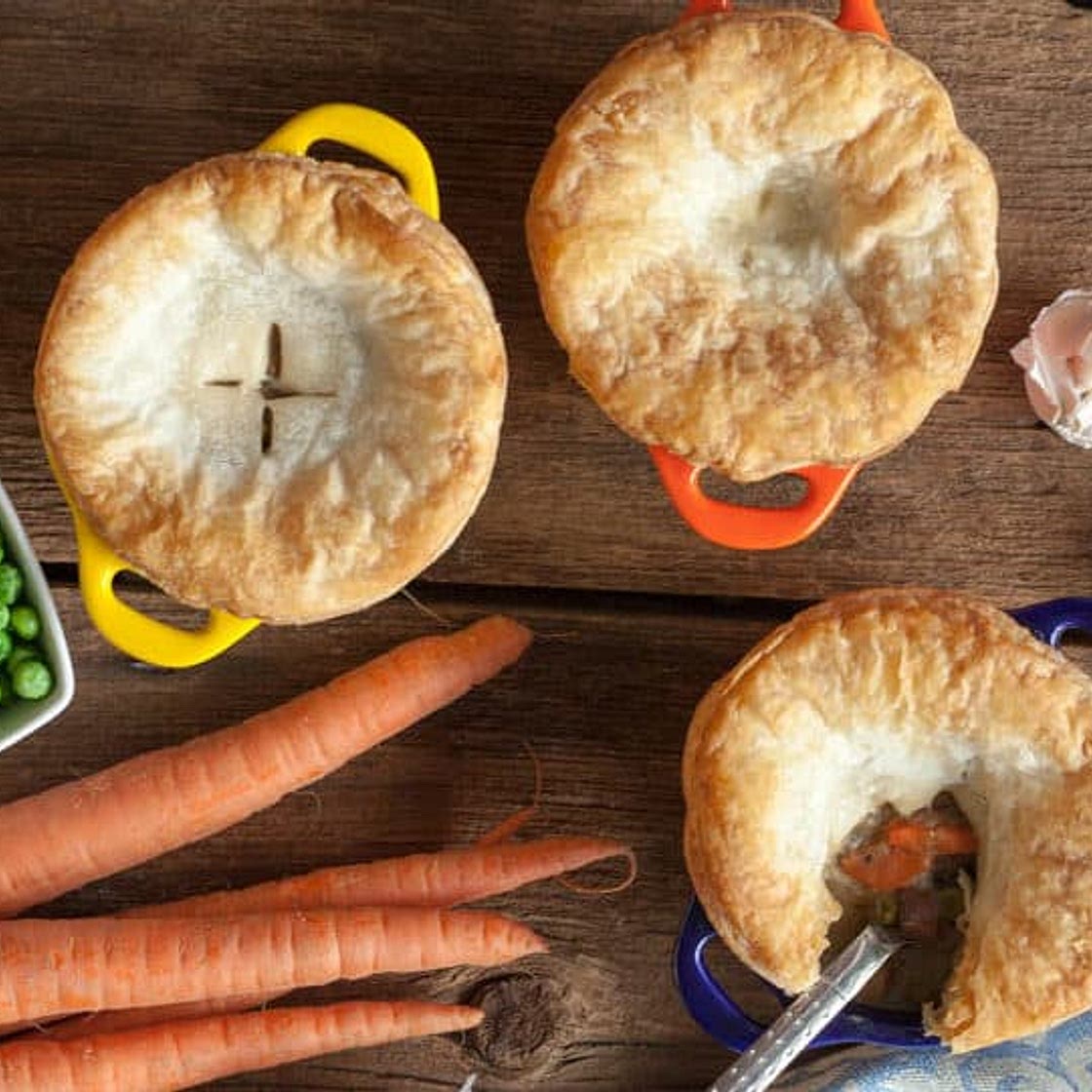 Vegan Pot Pie | Mini Vegan Chicken Pot Pie