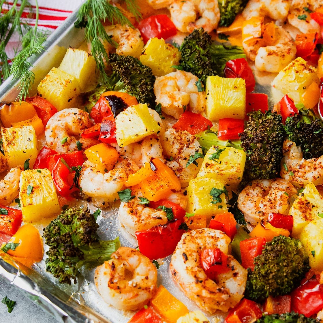 Sheet Pan Hawaiian Shrimp