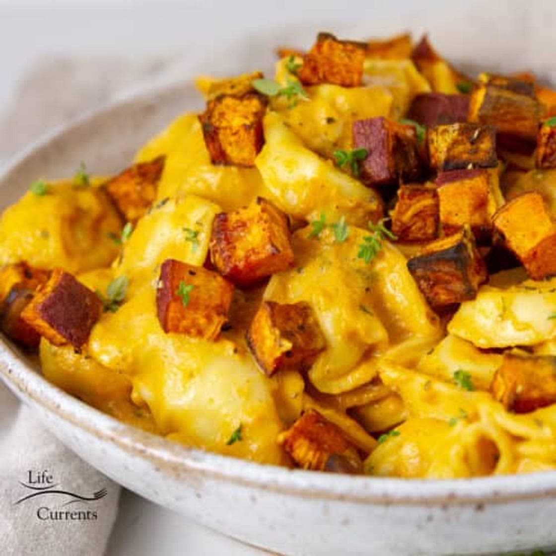Tortellini in Pumpkin Gorgonzola Sauce