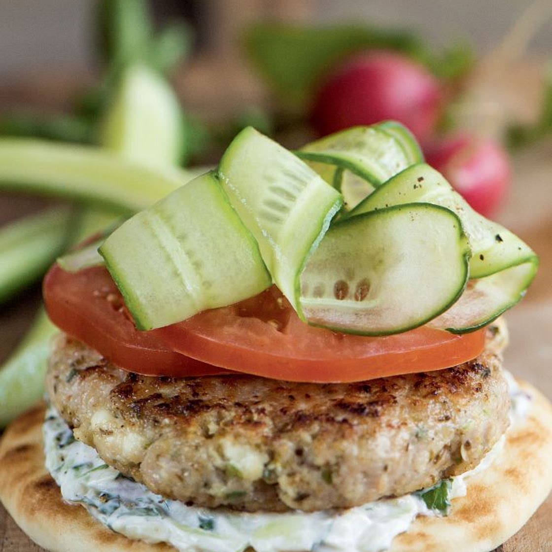 Burger de poulet à la grecque