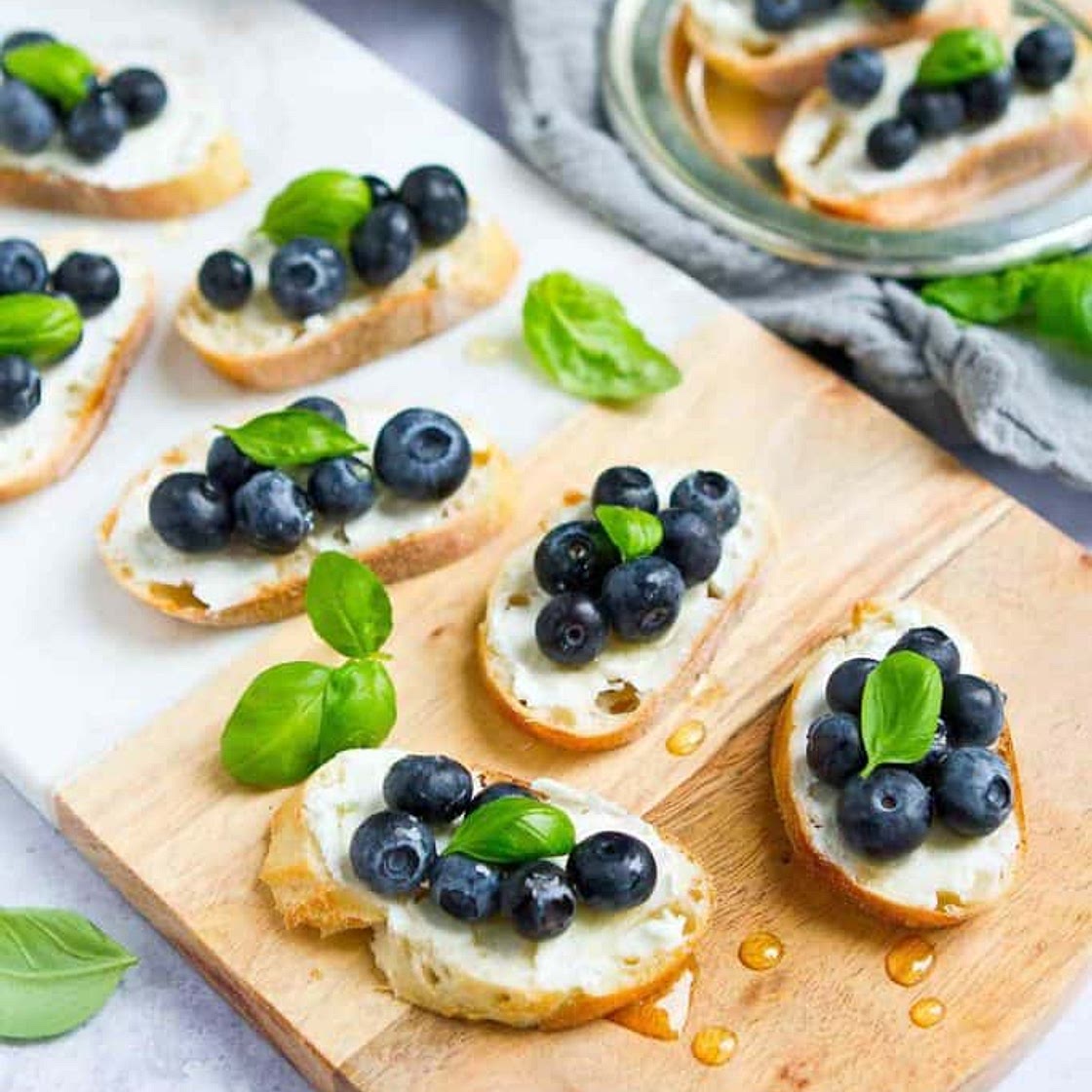 Blueberry & Goat Cheese Crostini
