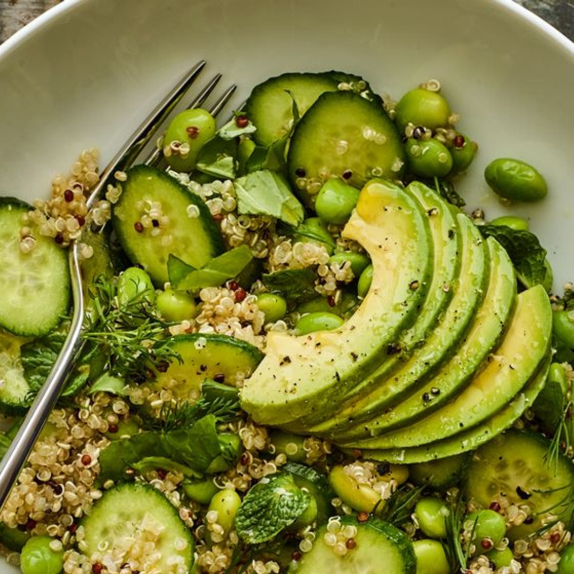 Quinoa-Edamame Green Salad