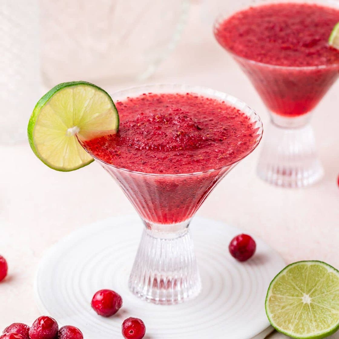 Frozen Cranberry Margaritas