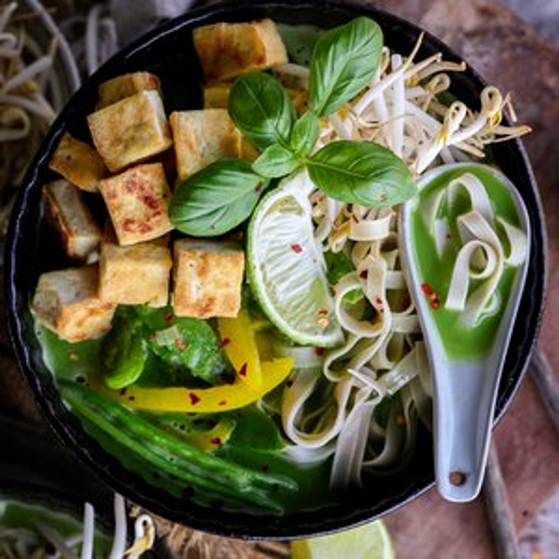 Coconut Thai Green Curry Noodle Soup