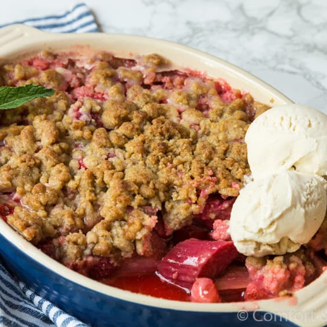 Strawberry Rhubarb Crumble
