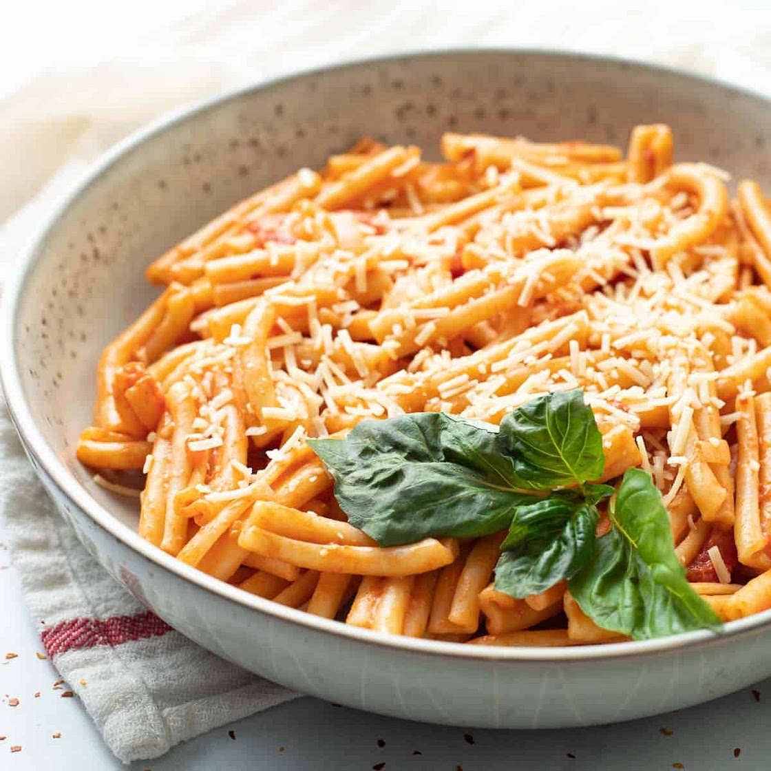 Casarecce Pasta with Creamy Tomato Sauce