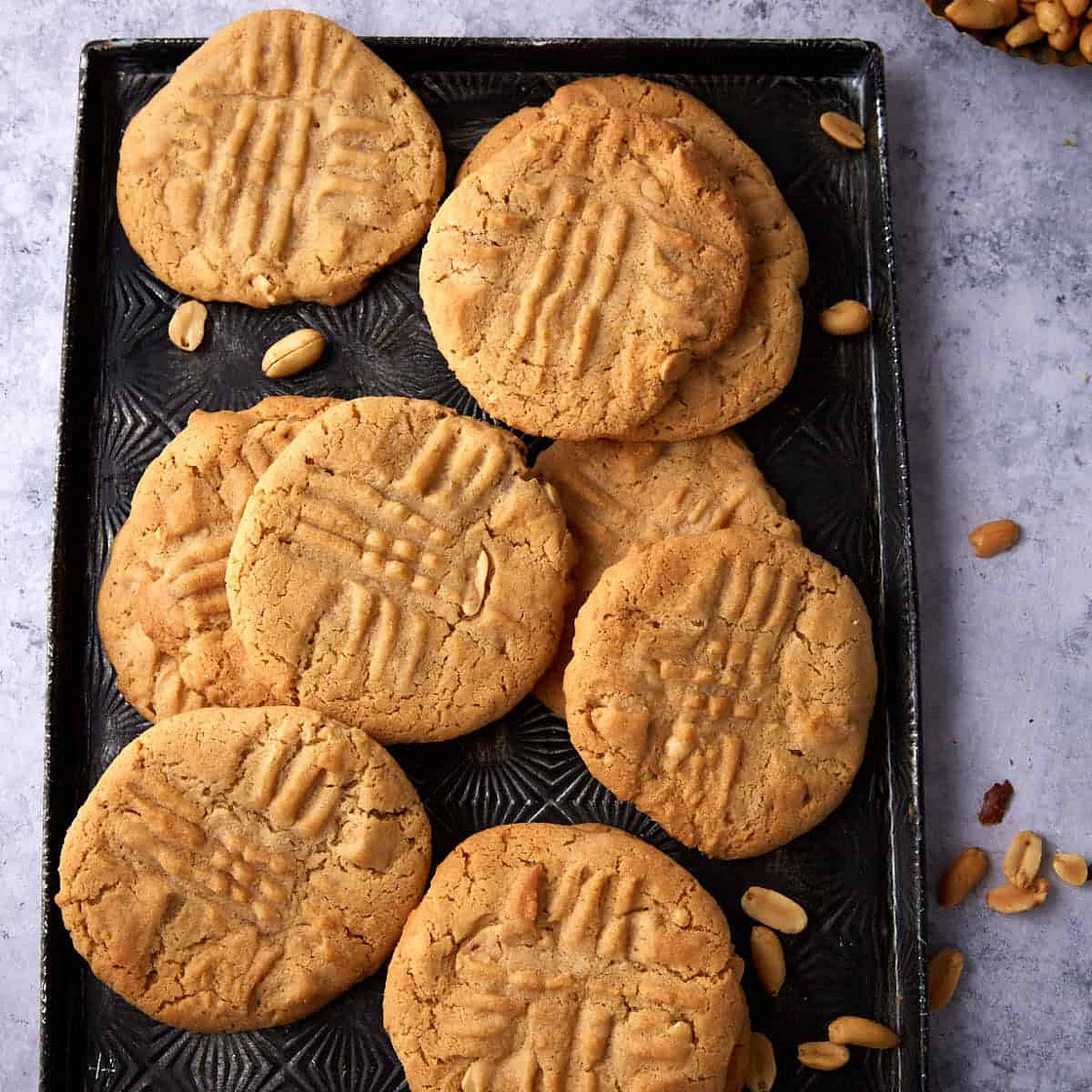 Crunchy Salty Peanut Butter Cookies