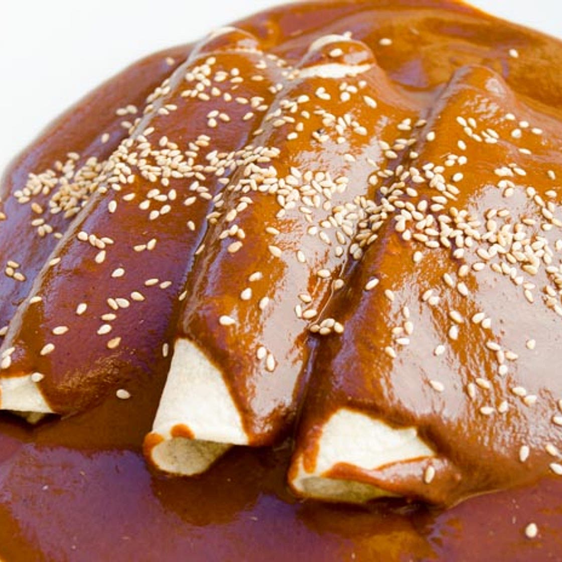 Plantain Mole Enchiladas