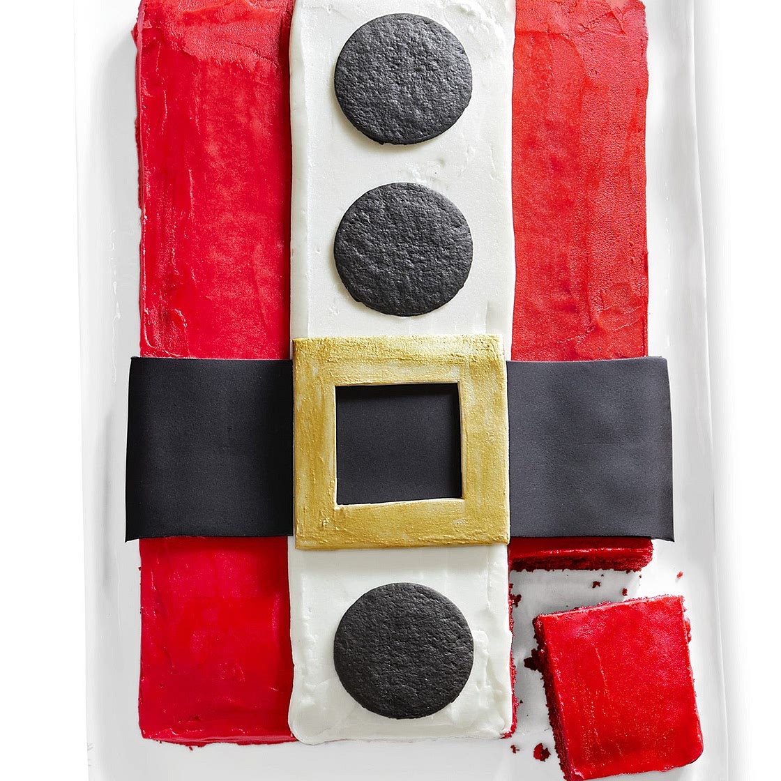 Santa Cake with Cream Cheese Frosting