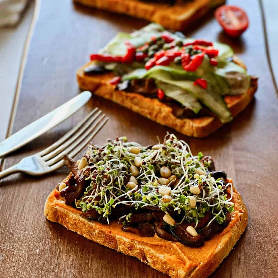 Mushroom Open-Face Sandwich
