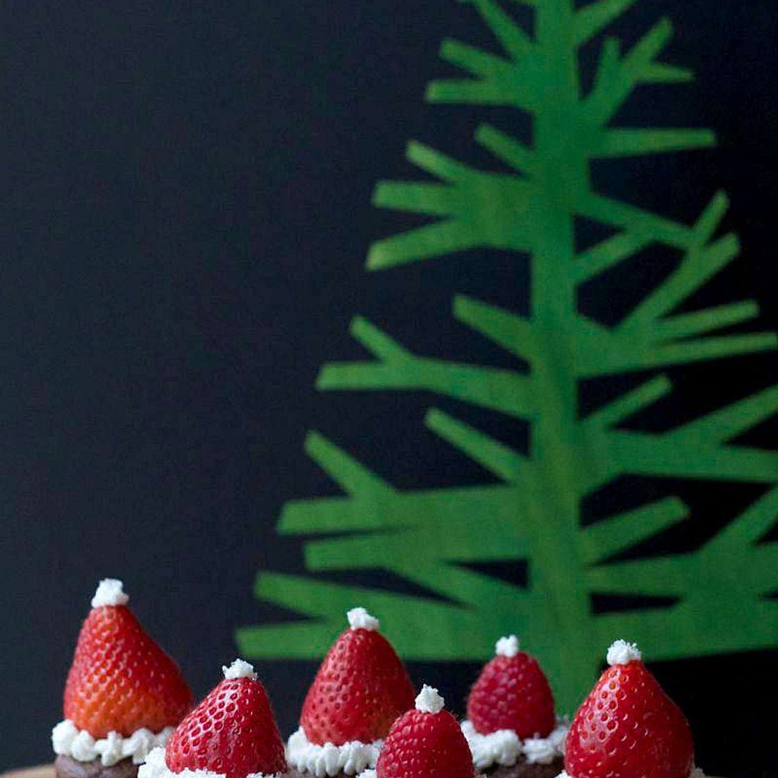 Santa Hat Brownies