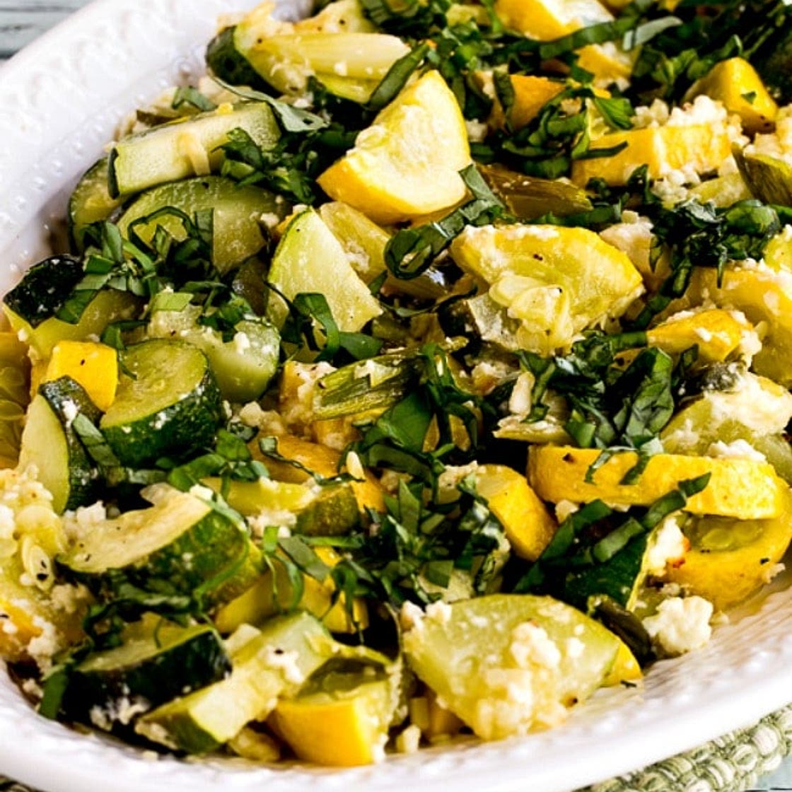 Summer Squash with Feta and Basil